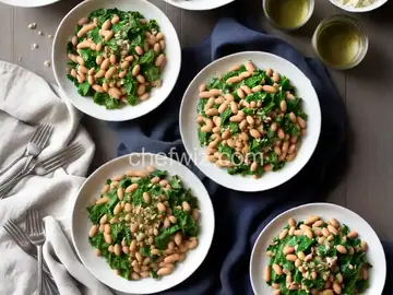 Spiced Creamy White Beans and Greens