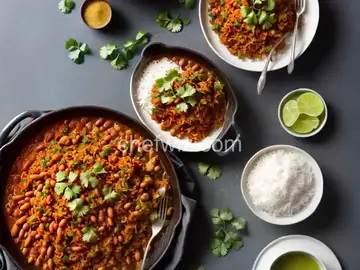 Spiced Indian Cabbage with Beans