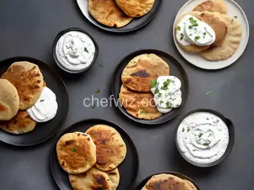 Spiced Middle Eastern Lamb Patties with Pita and Yogurt