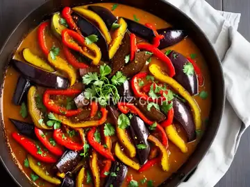Spiced Peppers and Eggplant