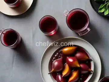 Spiced Red Wine-Poached Pears