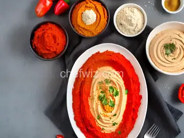Spiced Sweet Roasted Red Pepper Hummus