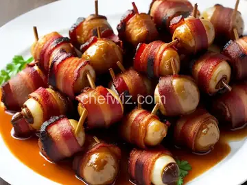 Spicy Bacon Wrapped Water Chestnuts