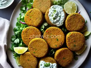 Spicy Baked Falafel with Tzatziki