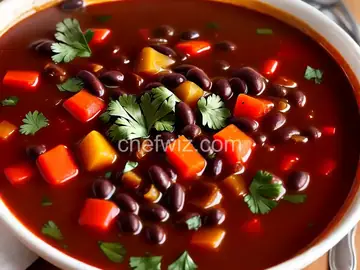 Spicy Black Bean Vegetable Soup