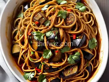 Spicy Braised Eggplant Noodles