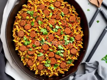 Spicy Campanelle Sausage Skillet