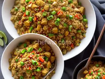 Spicy Cauliflower Fried 'Rice' with Pork
