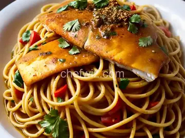 Spicy Fish and Olive Spaghetti