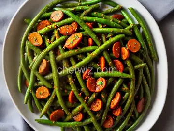 Spicy Indian Green Beans, Gujarati Style