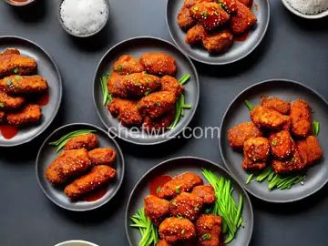 Spicy Korean Fried Chicken with Gochujang Sauce