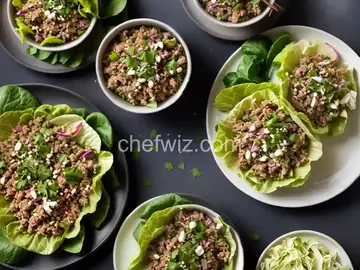 Spicy Larb with Cabbage Cups