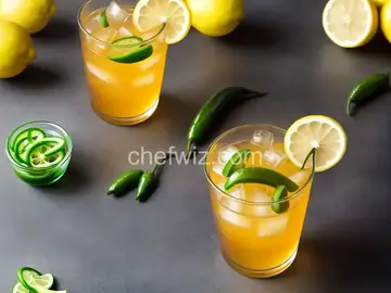 Spicy Lemonade with Jalapeño Ice Cubes