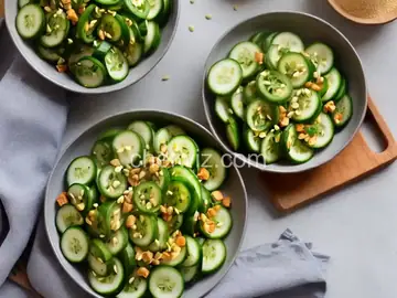 Spicy Lightly Pickled Cucumbers