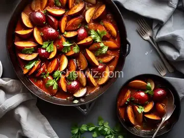 Spicy Oven-Roasted Plums