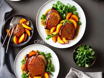 Spicy Peach-Glazed Pork Chops