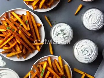 Spicy Pickle Fries with Homemade Ranch Dip