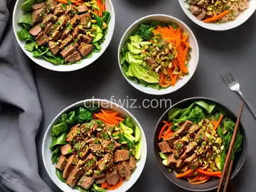 Spicy Pork Bowl With Greens and Carrots