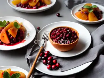 Spicy Quince and Cranberry Chutney