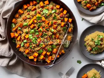 Spicy Quinoa with Sweet Potatoes