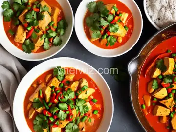 Spicy Red Curry Chicken and Rice
