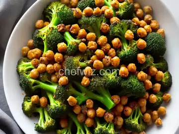 Spicy Roasted Broccoli and Chickpeas