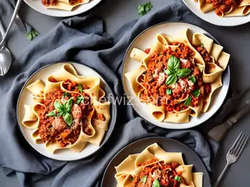 Spicy Sausage Bolognese with Pappardelle