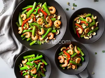 Spicy Shrimp, Celery and Cashew Stir-Fry