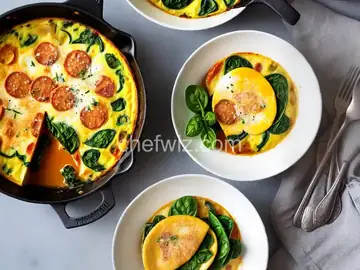 Spicy Spinach & Sausage Frittata Affogato