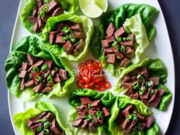 Spicy Steak Lettuce Wraps