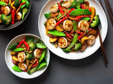 Spicy Stir-Fry with Scallops