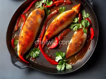 Spicy Stuffed Squid