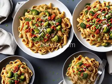 Spicy Sun-Dried Tomato and Broccoli Pasta