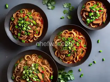Spicy-Sweet Sambal Pork Noodles