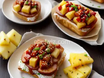 Spicy Teriyaki Spam® and Pineapple on a Hawaiian Roll