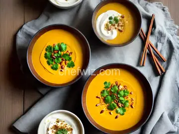 Spicy Thai Canned Pumpkin Soup with Coconut Cream