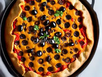 Spicy Tomato and Black Olive Grandma Pie