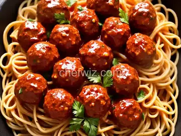 Spicy Turkey Meatballs and Spaghetti
