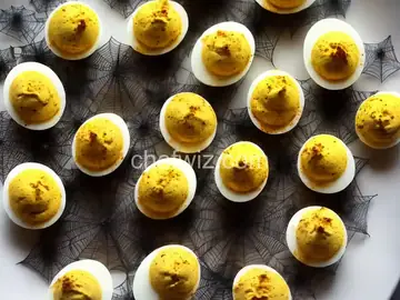 Spider Web Deviled Eggs