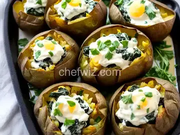 Spinach-Artichoke Baked Potatoes