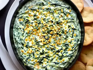 Spinach Artichoke Dip with Water Chestnuts