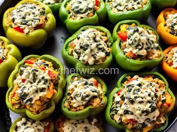 Spinach Artichoke Stuffed Peppers