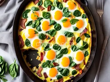 Spinach Bacon Egg Casserole