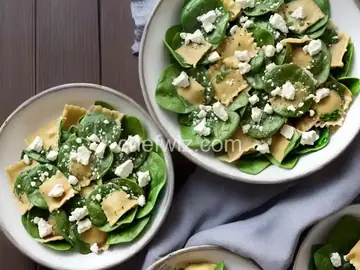 Spinach, Feta, and Pine Nut Ravioli Filling