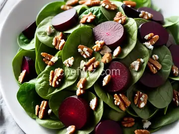 Spinach Salad with Beets and Walnuts Recipe