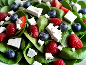 Spinach Salad with Berries and Goat Cheese