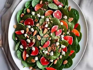 Spinach Salad with Blood Oranges and Macadamia Nuts