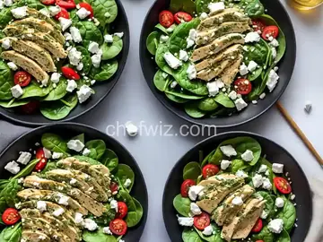 Spinach Salad with Chicken, Avocado, and Goat Cheese