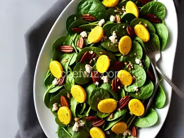 Spinach Salad with Curry Vinaigrette