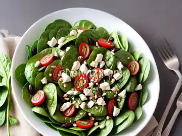 Spinach Salad with Garlic Dressing